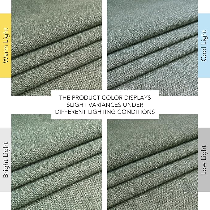 NICETOWN Forest Green Linen Curtains for Kitchen, Thick Flax Small Window Treatments Semi Sheer Privacy Assured with Light Through for Cafe/Bathroom, W55 x L84, 2 Panels