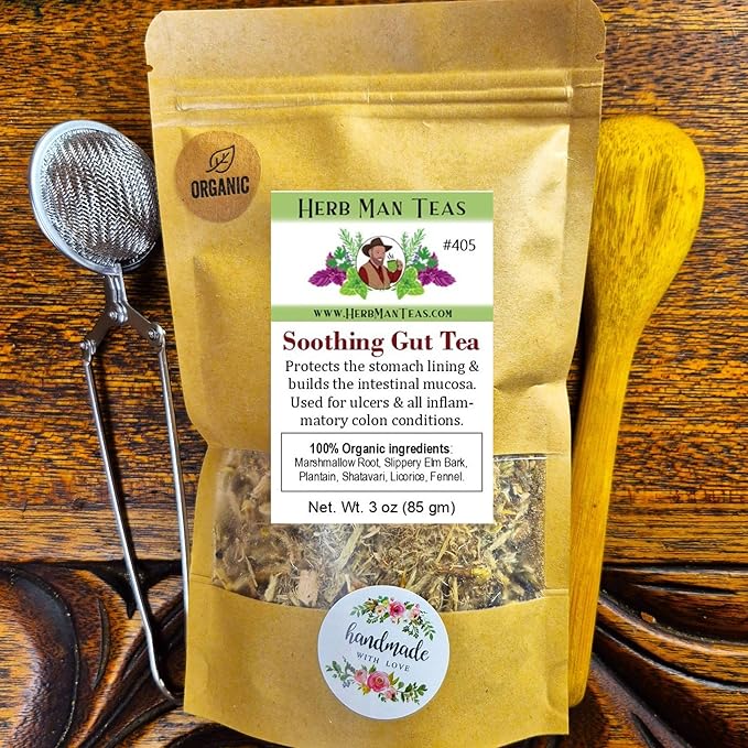 Soothing Gut Tea - Protects The Stomach Lining & Builds The intestinal mucous formulated by Master Herbalist Khabir