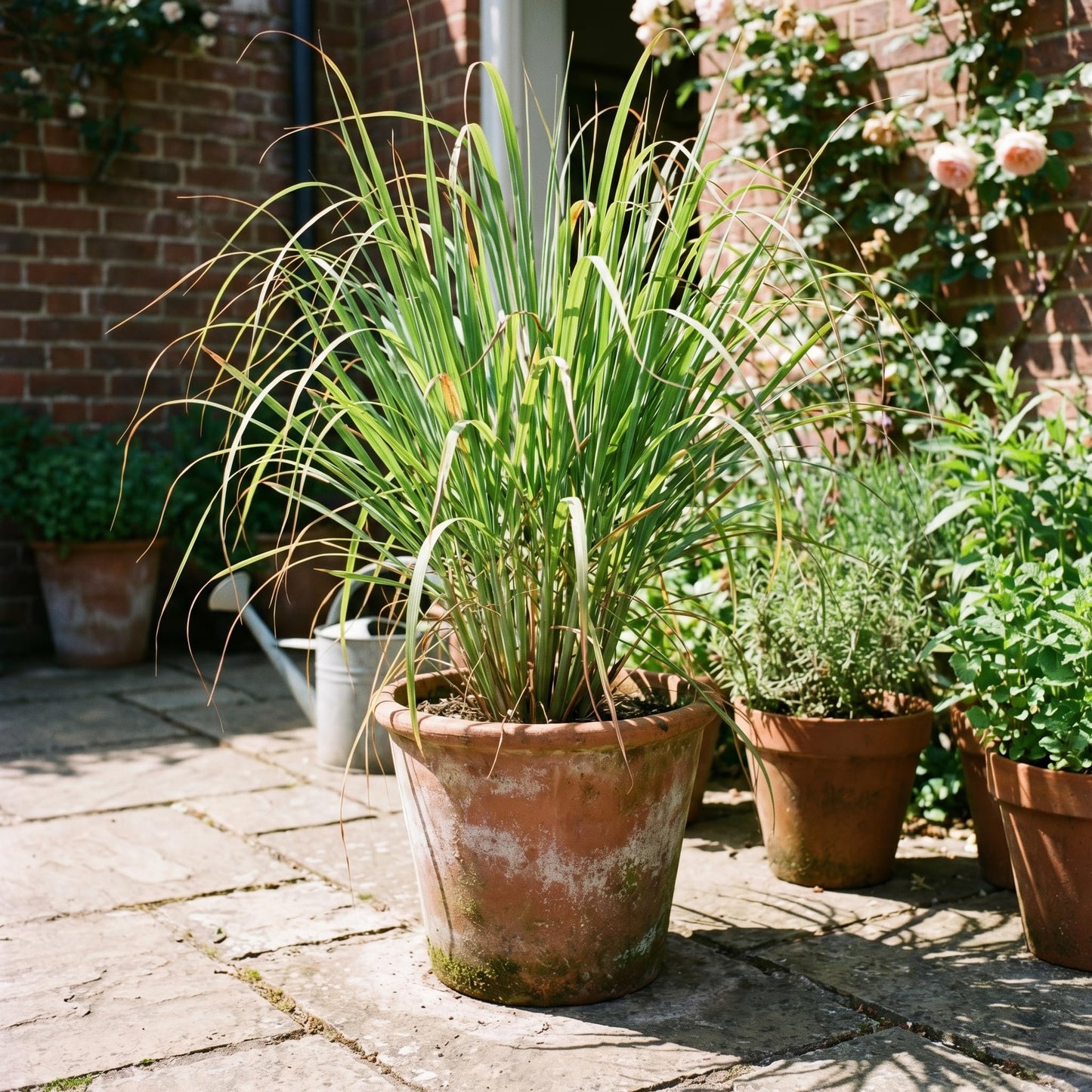 8 Lemongrass Plants Live 4-8 Inch Tall, Large Fragrant Lemon Grass Herbs Stalks for Container, Patio, or Garden, Well Rooted, High Yield