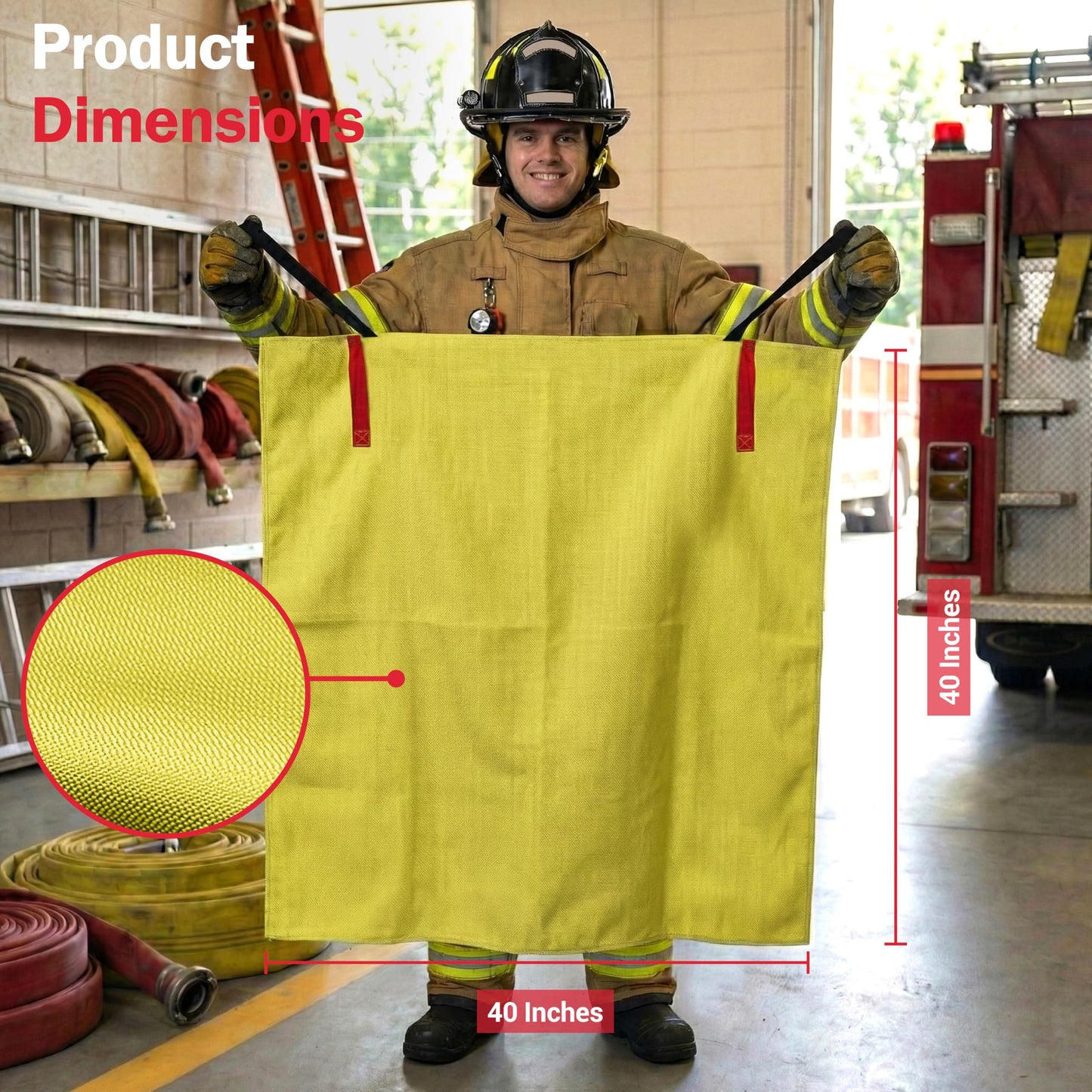 National Park Foundation Partner Emergency Silicone Fire Blanket with Safety Handles, 40"x40" Silicone Coated UM9 Fiberglass Fire Blanket, Home and Kitchen Fires, Camping Gear, Designed in USA(2Pk)