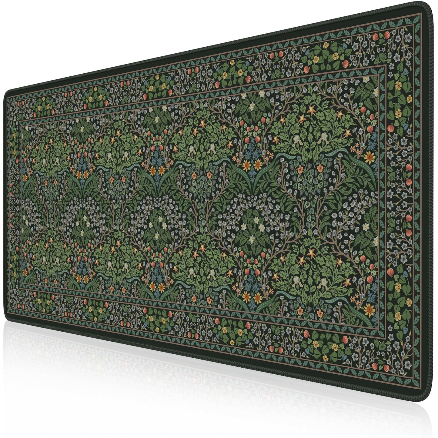 iCasso Big Mouse Pad, Desk Pad Mat, Full Desk Large Mousepad, Anti-Slip Smooth Surface XXL Computer Pad with Stitched Edges for Home Office Organizer (Green)