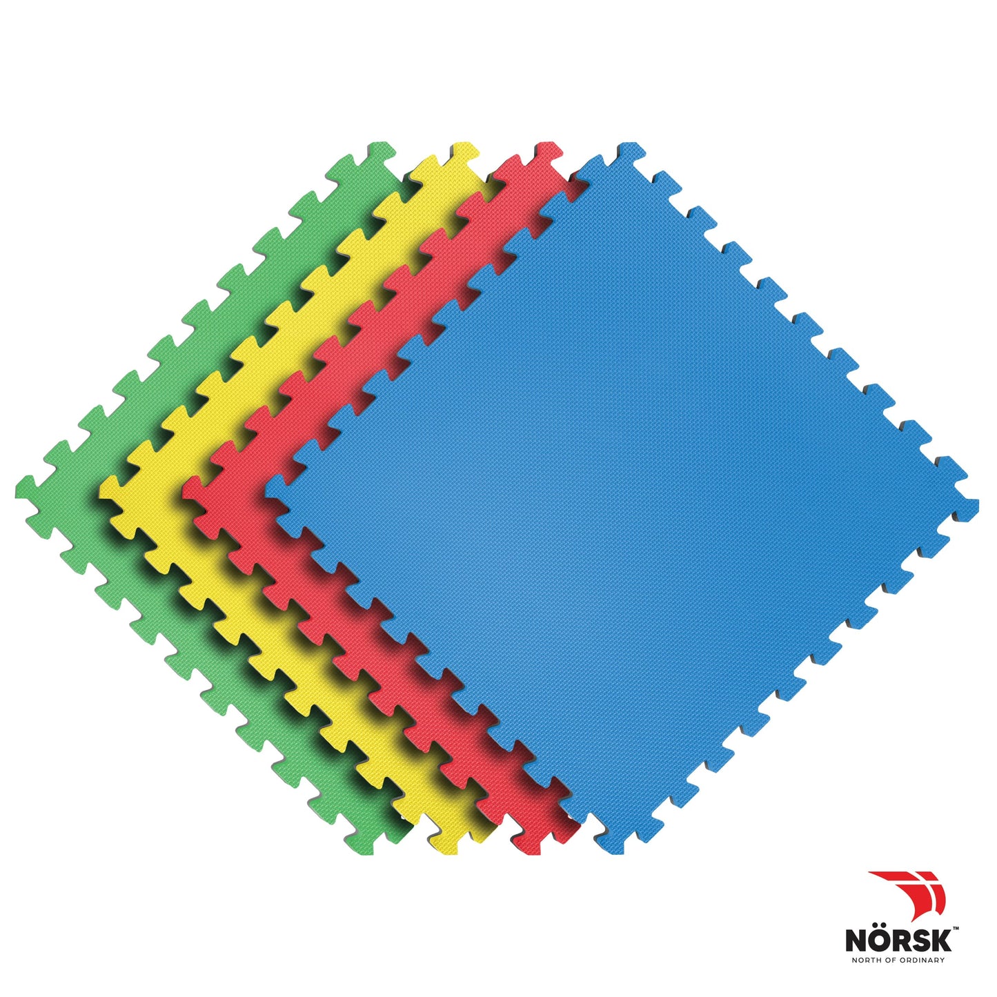 Norsk Reversible Kids Puzzle Play Mats 1/2" Thick EVA Interlocking Foam Tiles (Multicolor/Black 40 Tiles - 160 sq. Ft. 1/2" Thick)