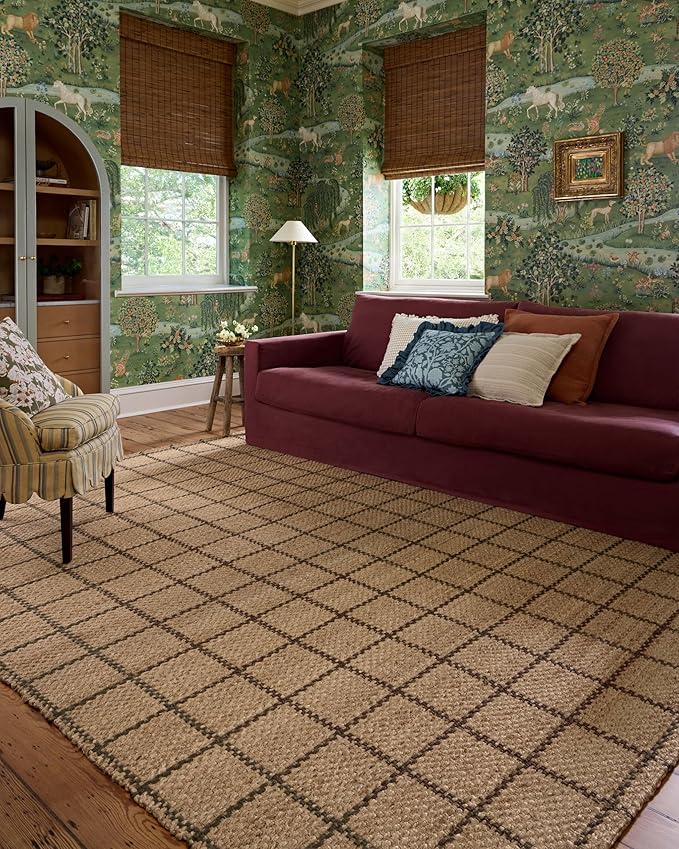 Loloi Chris Loves Julia Fletcher Collection FLE-01 Natural/Brown 5'-0" x 7'-6", .37" Pile Height, Area Rug