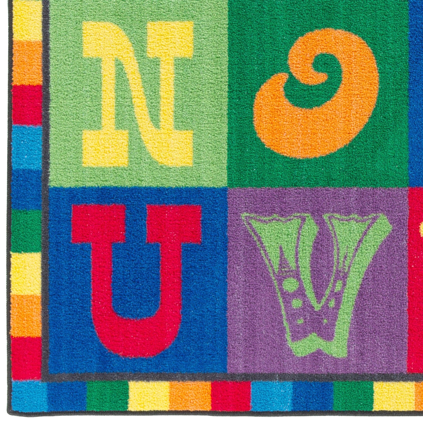 Flagship Carpets Early Blocks Colorful ABC Alphabet Children's Rug for Classroom or at Home Educational Learning Area, Playroom, Kid's Bedroom Mat, 3' x 5', Multi-Color