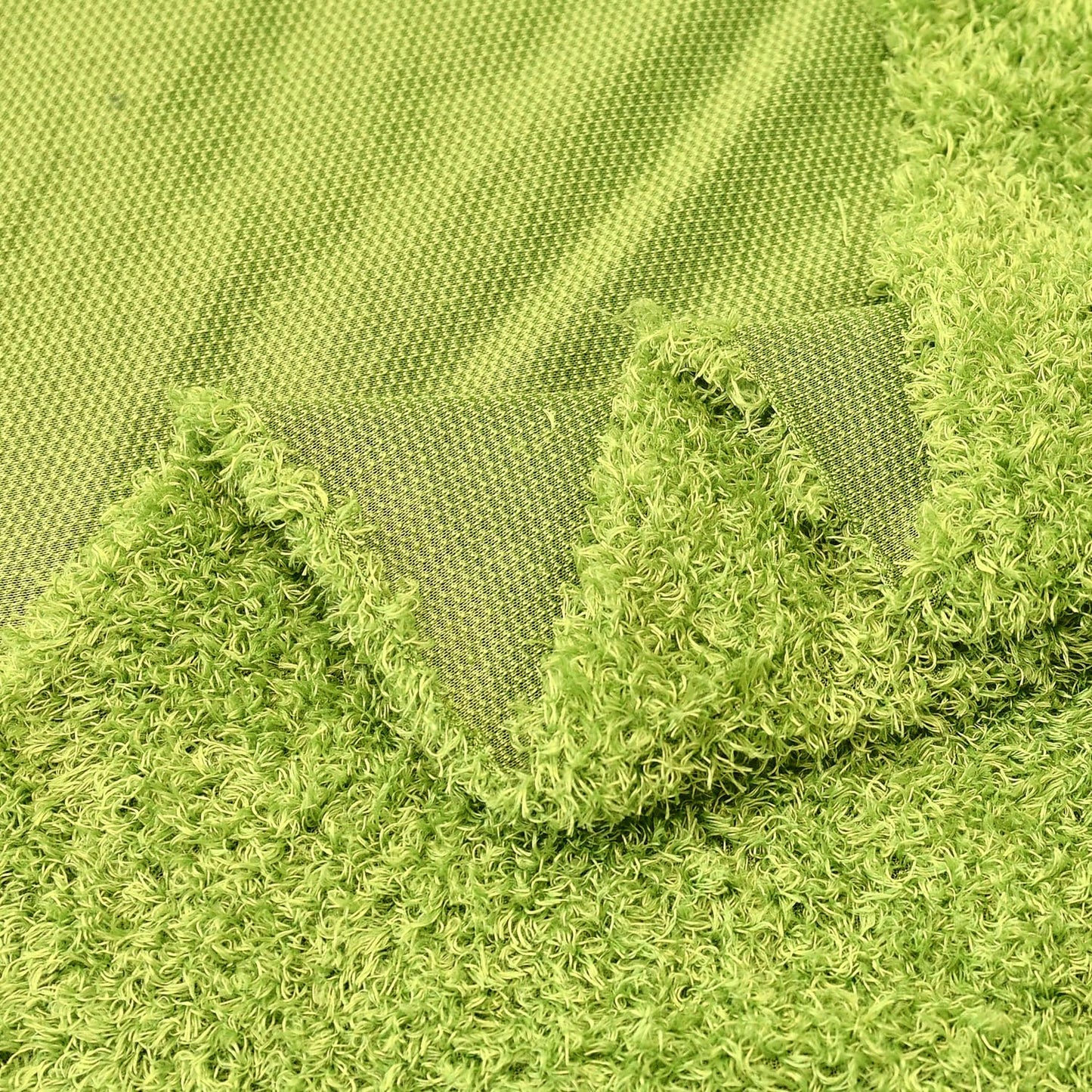 Surf turtle Faux Fur Fabric,Curly Teddy Fleece Soft Fluffy for DIY Crafts Pet Bed,Craft Material 36" x 59",Grass Green