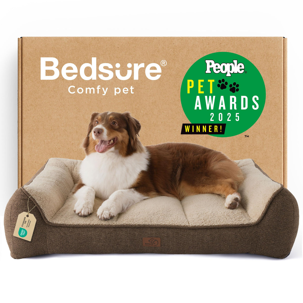 Bedsure SupportMax® Extra Thick Orthopedic Dog Beds Large Sized Dog