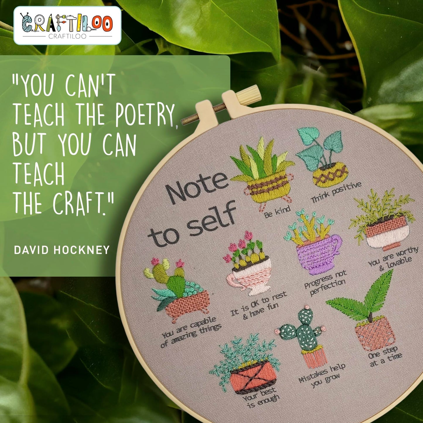 CRAFTILOO Embroidery Kits for Adults Hand Embroidery kit for Beginners with Stamped Embroidery Patterns Starter Embroidery Kit. Needlepoint kit Cross Stitch kit for Teens& Adults Cactus