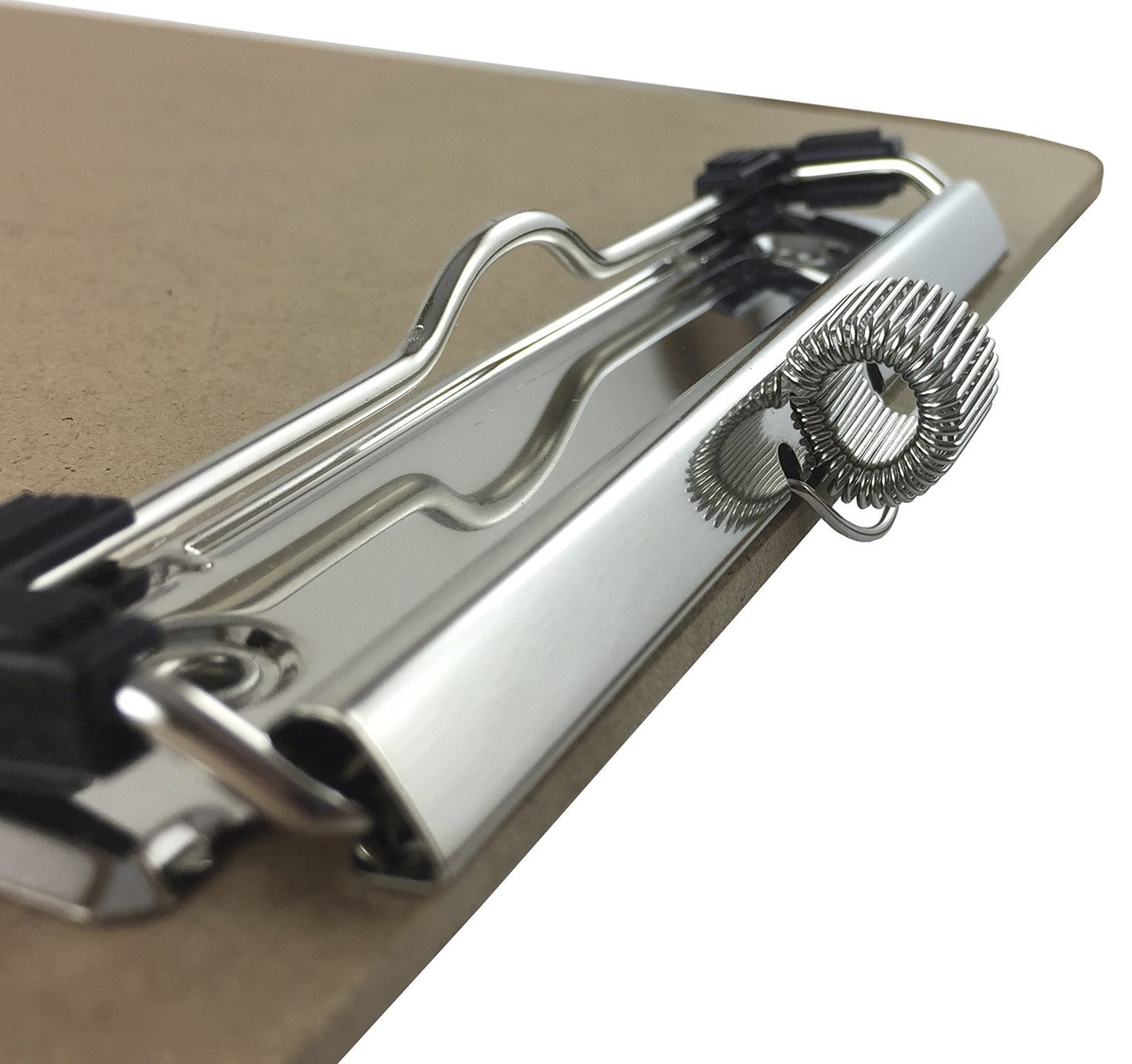 Pen Holder Clipboard, Letter Size, Low Profile Clip, Hardboard, 6-Pack (Pen Included)