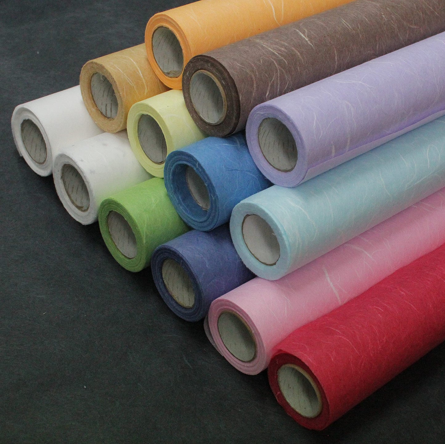 Korean Traditional Mulberry Paper, Colored Hanji Paper Roll, Natural Fiber Texture, Unyong (Brown, 21.3" x 787.4")