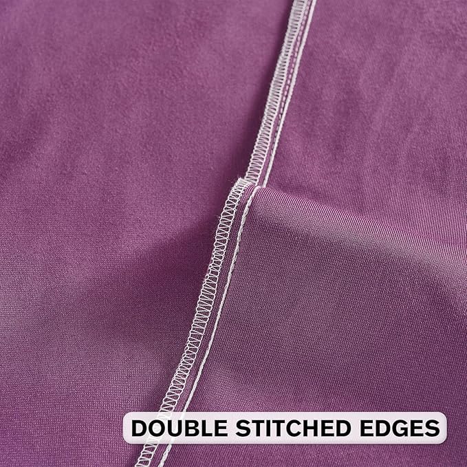 FUTEI Purple Velvet Throw Pillow Covers 16x16 Inch Set of 2,Soft Embossed Leaf-Relief Textured Cushion Cases,Natural Home Decor for Couch Living Room