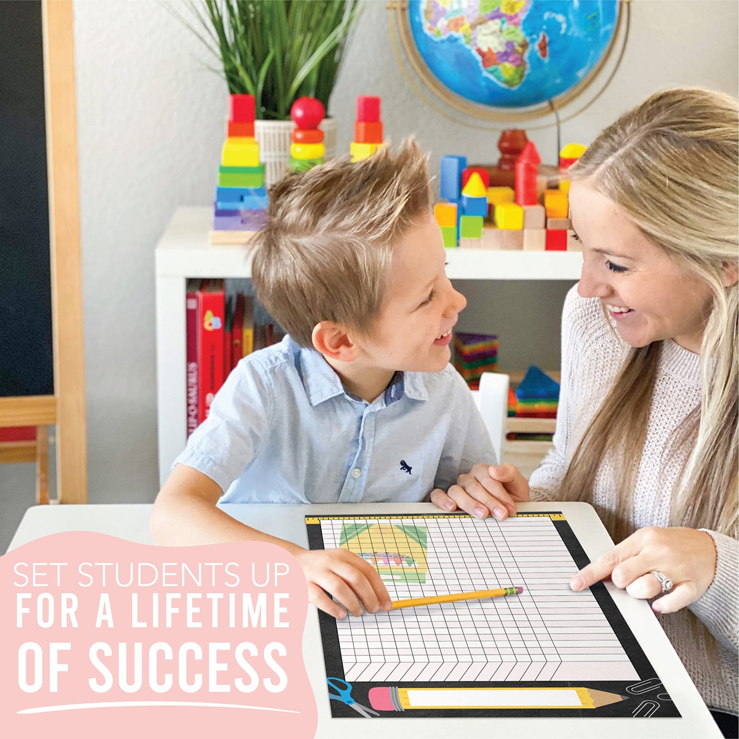 Attendance Chart for Classroom Management - 4 Incentive Chart for Classroom Essentials, 11x17 Student Behavior Charts and Homework Tracker, Teachers Class Attendance and Assignments Log