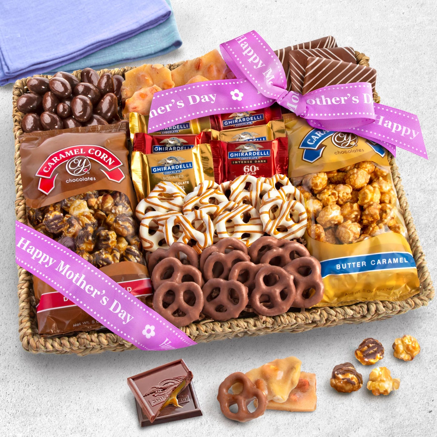 A Gift Inside Happy Mother's Day Chocolate Caramel and Crunch Grand Gift Basket