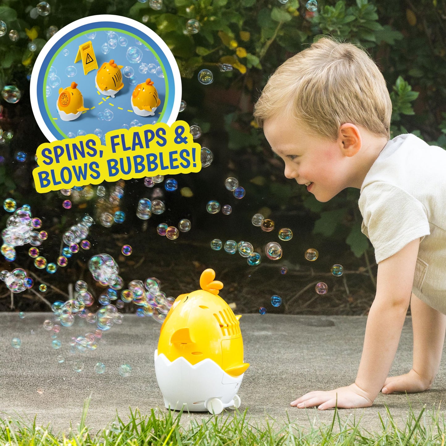Maxx Bubbles Dancing Chick – Bubble Blower Toy for Kids, Spins & Flaps Wings, Outdoor Fun, Birthday Party Gift, Easter Basket Stuffer, Active Play
