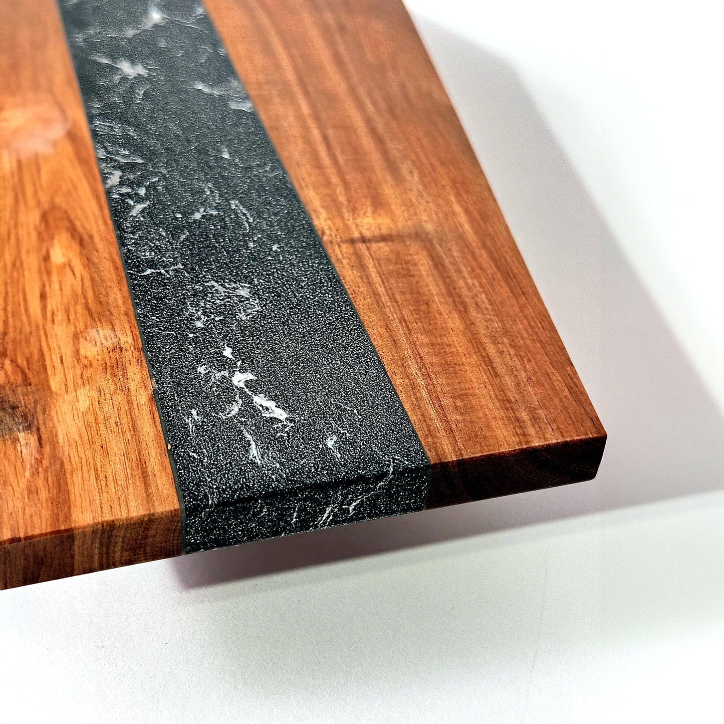 Halloween Coffin Shaped Charcuterie Board, Gothic Serving Tray Wood & Black Marble, Halloween Gifts for Women