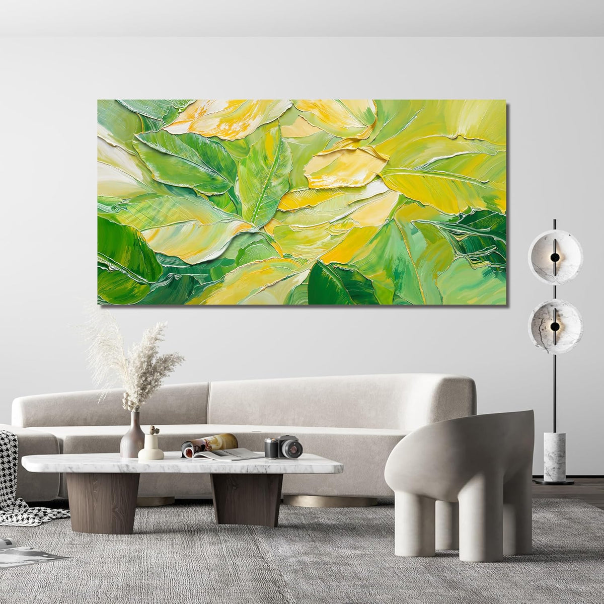 Canvas Oversized Wall Art Decor Large Wall Art Pictures for Living Room Artwork for Walls Abstract Green Wall Art Prints Abstract Canvas Art Wall Decor Bedroom Home Aesthetic Wall Art Decorations 29"X58"