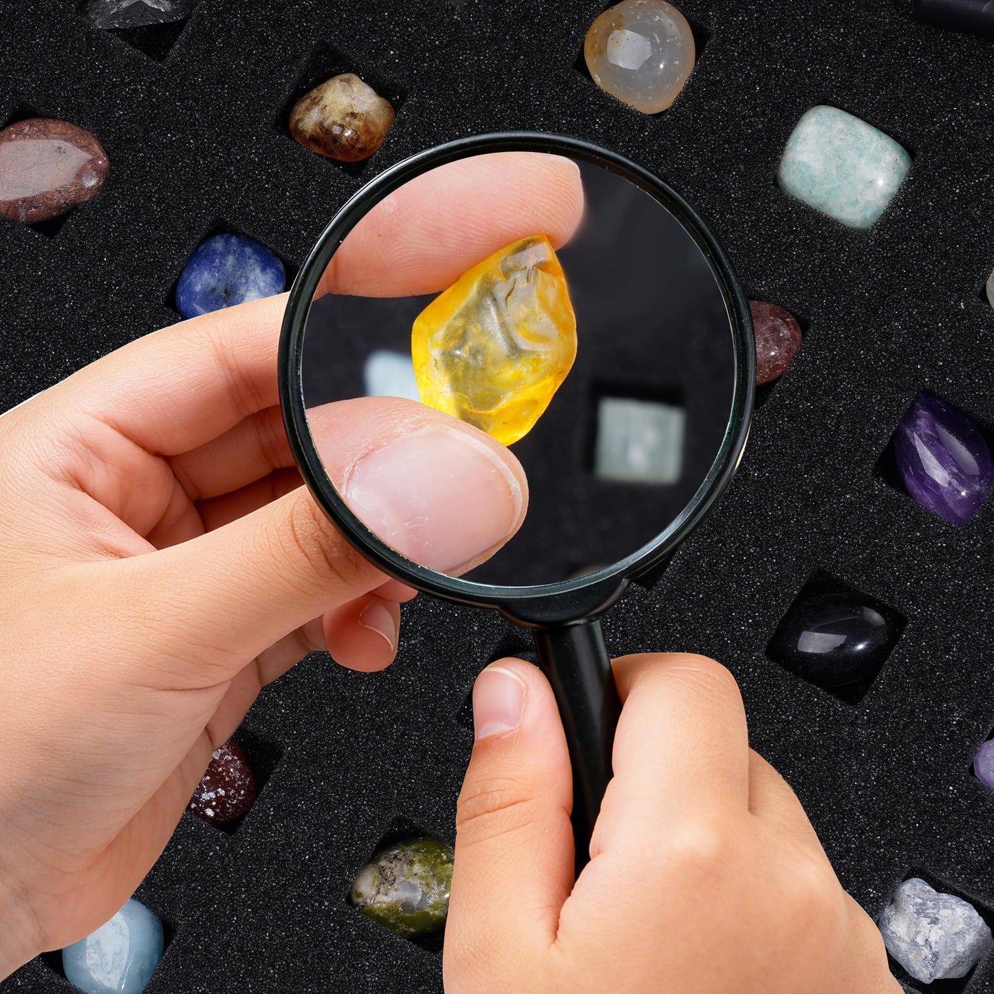 Rock Collection Starter Kit, 43 Pcs Rocks, Gemstones & Crystals Assorted Kit with Guide, Minerals Geology Education Science Gift for Adults Kids