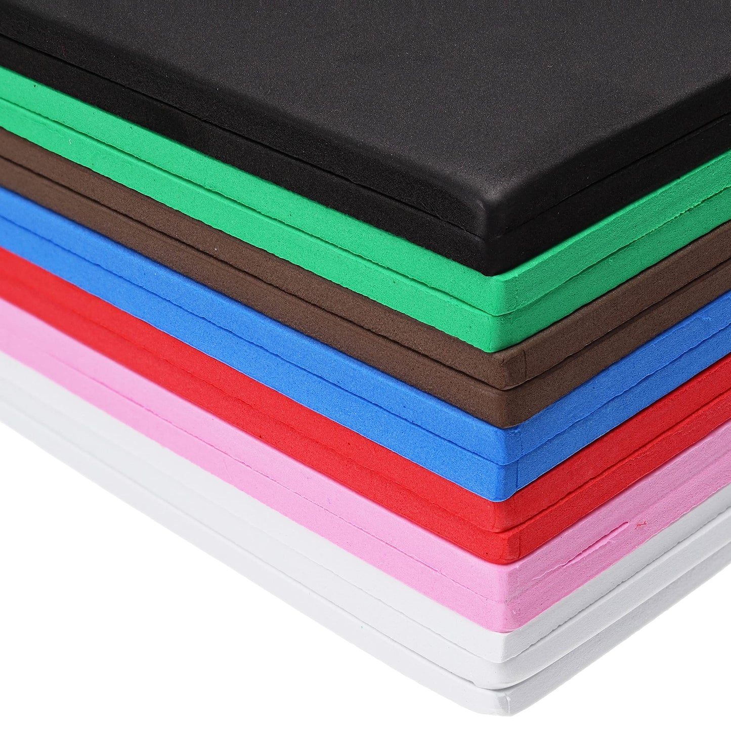 Essentials by Leisure Arts Foam Sheets 9 x 12 Assorted, 15mm, 15 Pc - Craft Foam for Kids, DIY Art Projects, Green Craft Sheets for Crafts, Classrooms, and Decorations