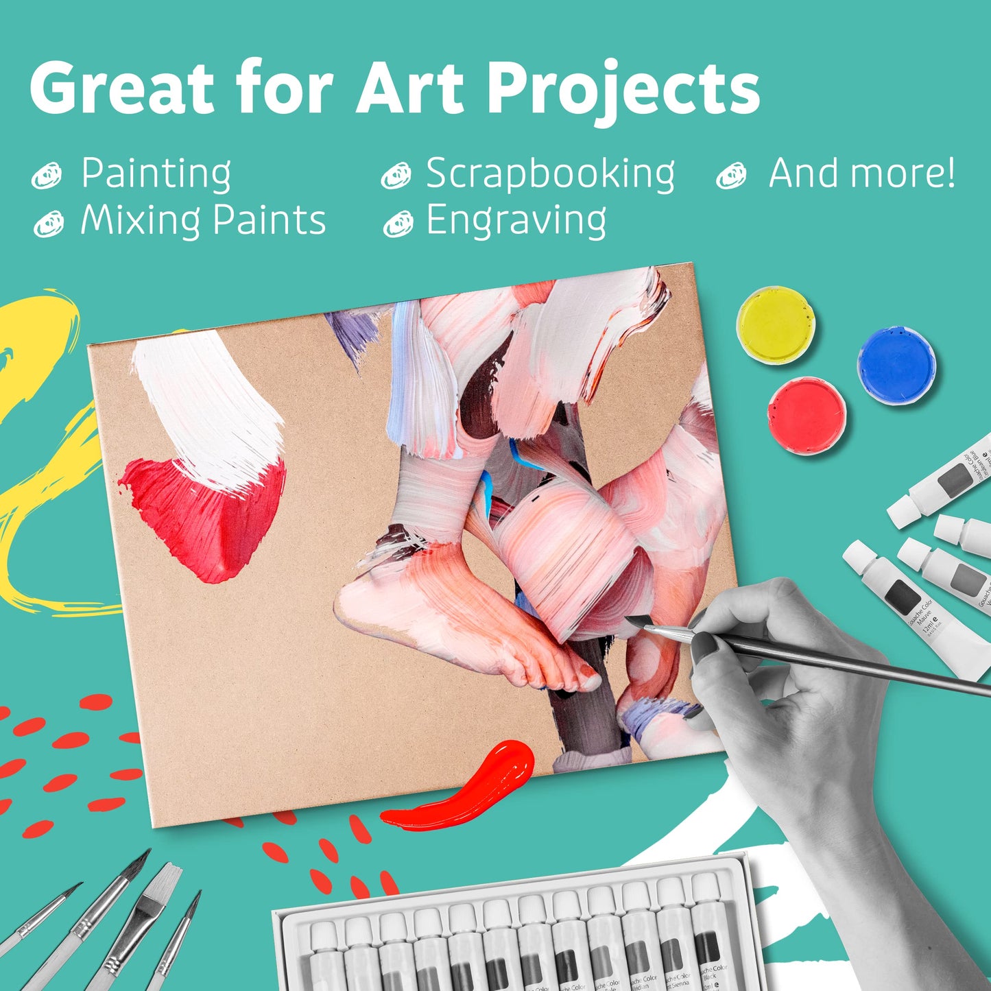 Artlicious - 9x12 Hardboard 6 Pack - Great Alternative to Canvas Panel Boards
