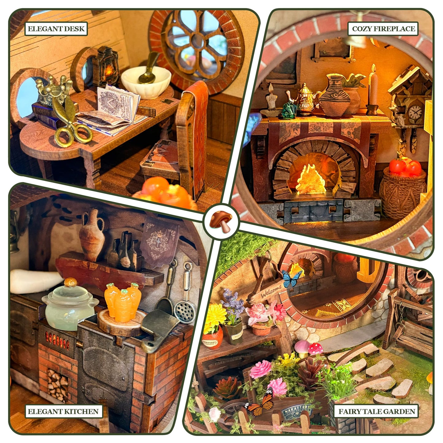 DIY Miniature House Kit - Wooden 3D Puzzles Blind Box Design, Stress-Relieving Craft for Teens & Adults, Dollhouse Kit Gift & Home Decor
