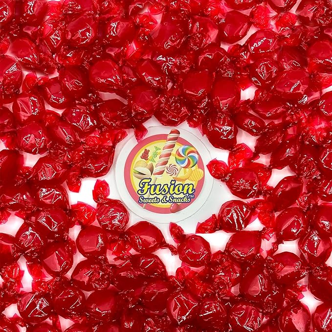 Cinnamon Discs Hard Candy - Bulk 2 Pounds Individually Wrapped Red Cinnamon Candy Disks (Approx 150 Pieces) - Holiday Bulk Fiery Candy