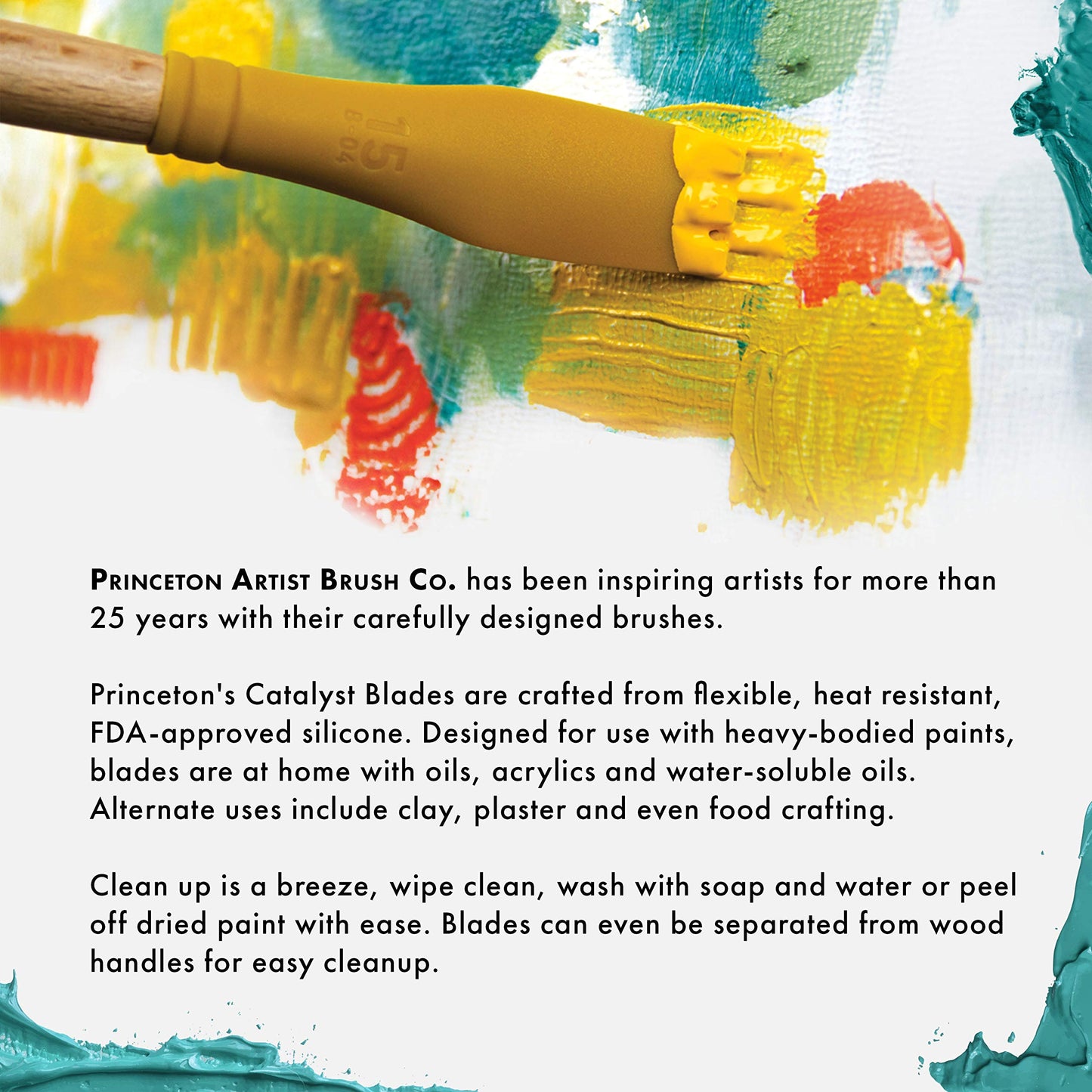 Princeton Catalyst Tools, Art Supplies for Texturizing and Moving Paint, Blade- 50mm, White