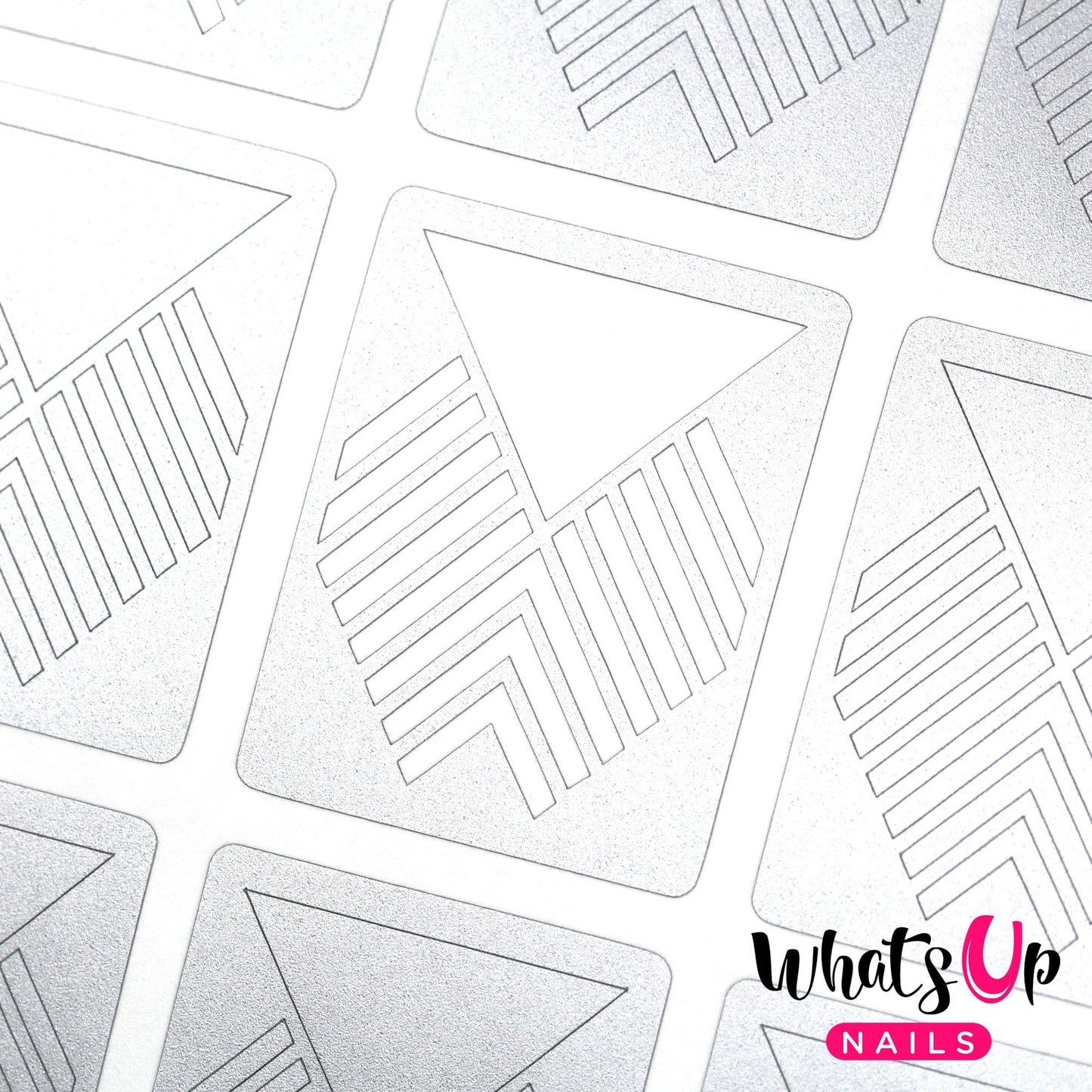 Whats Up Nails - Art Deco Nail Vinyl Stencils for Nail Art Design (1 Sheet, 12 Stencils)