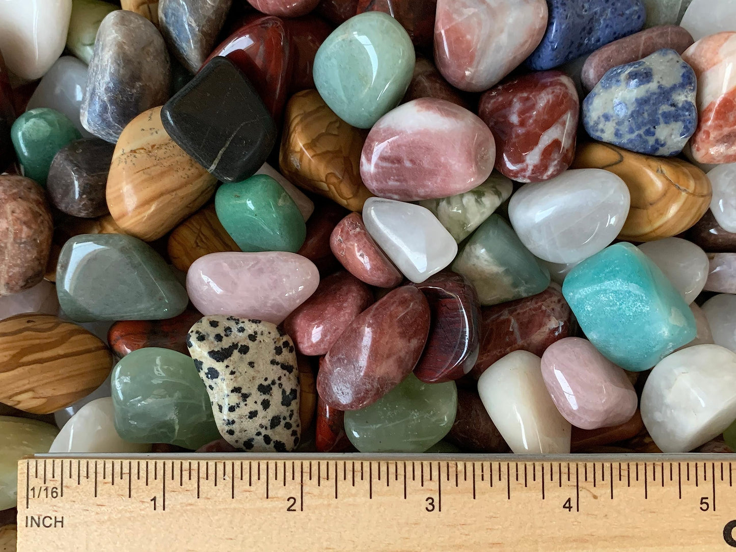 WHOLESALE Assorted Tumbled Stones, Polished Natural Assorted Gemstone, Assorted Polished Rocks (Assorted, 0.25 Pound)
