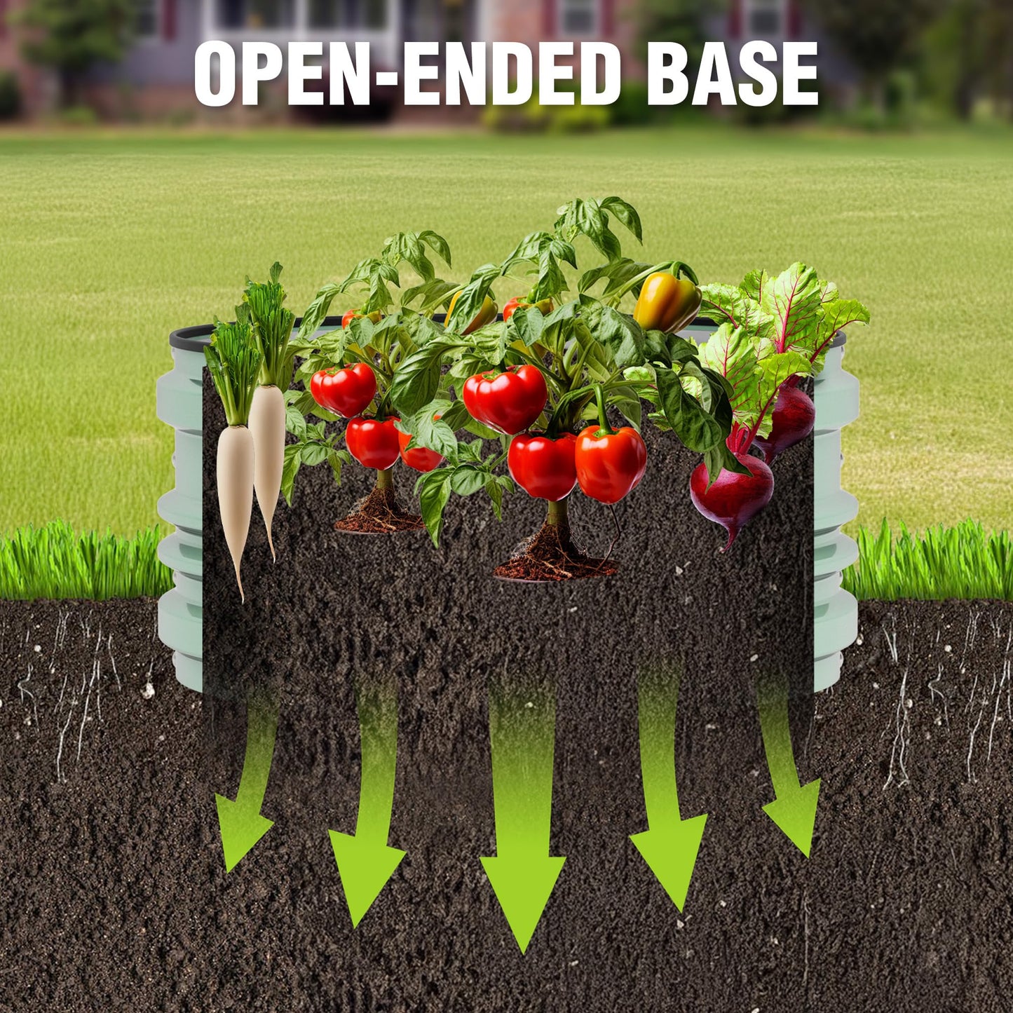 WORKPRO 3Pcs 2x2x1ft Galvanized Raised Garden Bed Set, Rust & Corrosion Protection, Easy Assembly, Safe Edge, Ideal for Vegetables & Flowers, Green