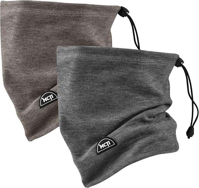 MCTi Neck Gaiter Warmer Winter Fleece Scarves Beanie Hat for Skiing Cycling Elastic Closure