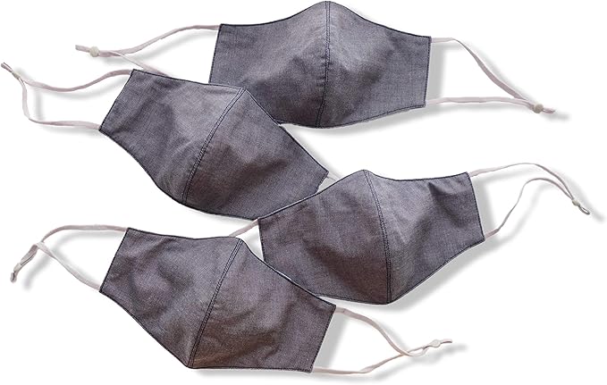 HOPE LOVE SHINE Fabric Cotton Facemasks Adjustable Pack of 4