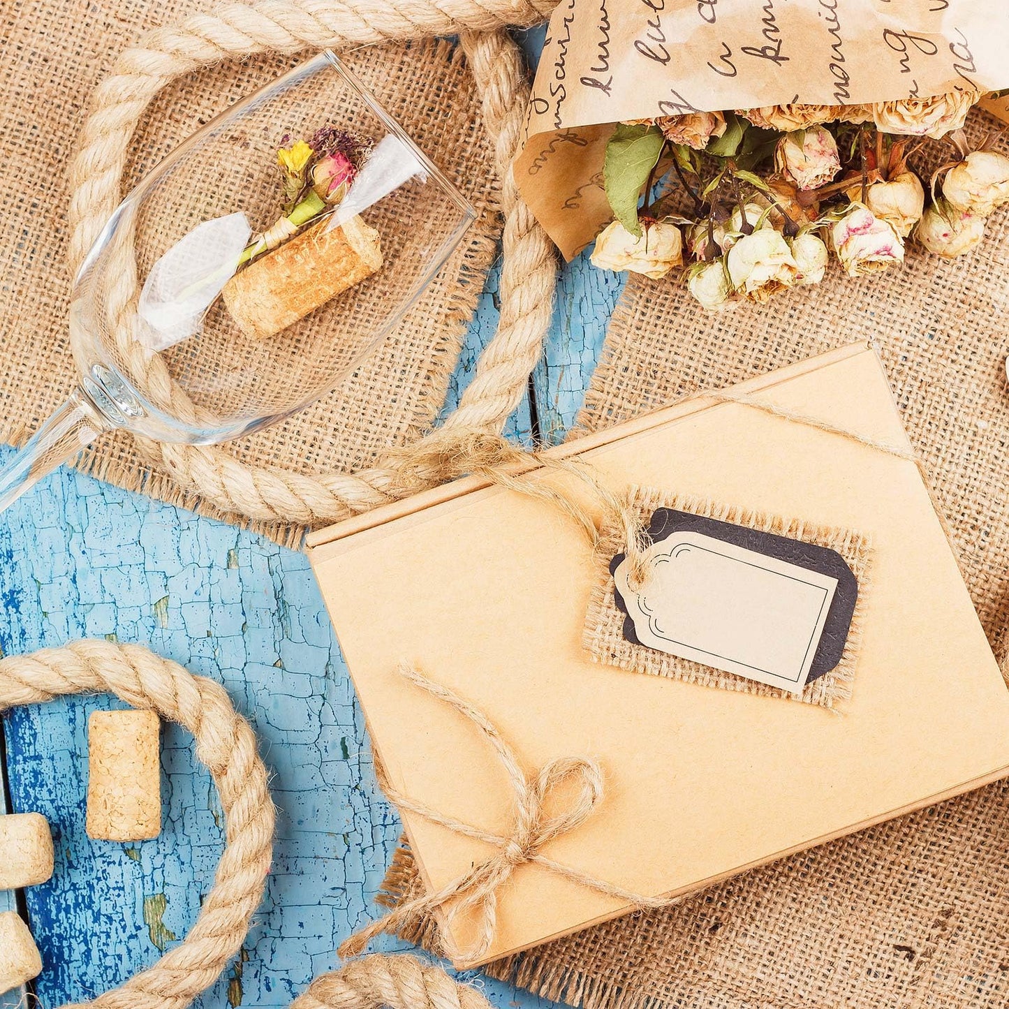 12 Inch Natural Burlap Fabric Roll - 10 Yards Jute Fabric Ribbon for DIY Gift Wrapping Craft Projects, Wedding & Christmas Home Decoration (30 cm, 12 in)