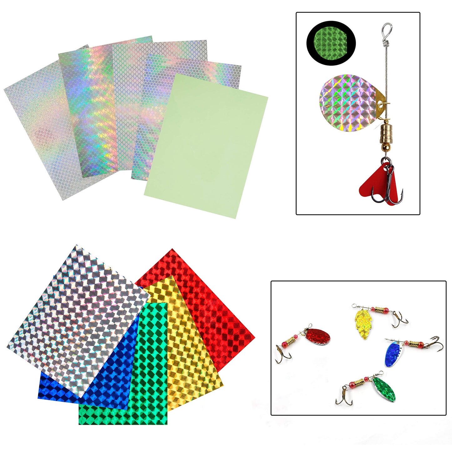Fishing Spinner Bait Making Kit, 261pcs DIY Fishing Lure Making Kit Buzzbait Spinnerbait Colorado Blades Fishing Spoon Rigs Treble Hook Make Your Own Lures for Bass Trout Walleye Spinner