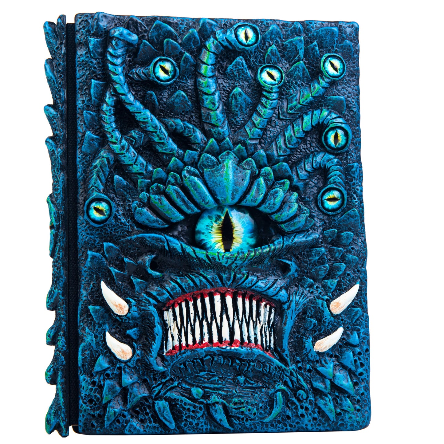 Handmade The Eye Devil of Tentacle Embossed Journal,Resin Engraving Notebook,Blank Paper,Hardcover Travel Diary for Writing,Sketchbook,Collection,Creative gifts,Decoration Diary for Man Woman A5 Size (4 colours) (Eyes Devil-Blue)