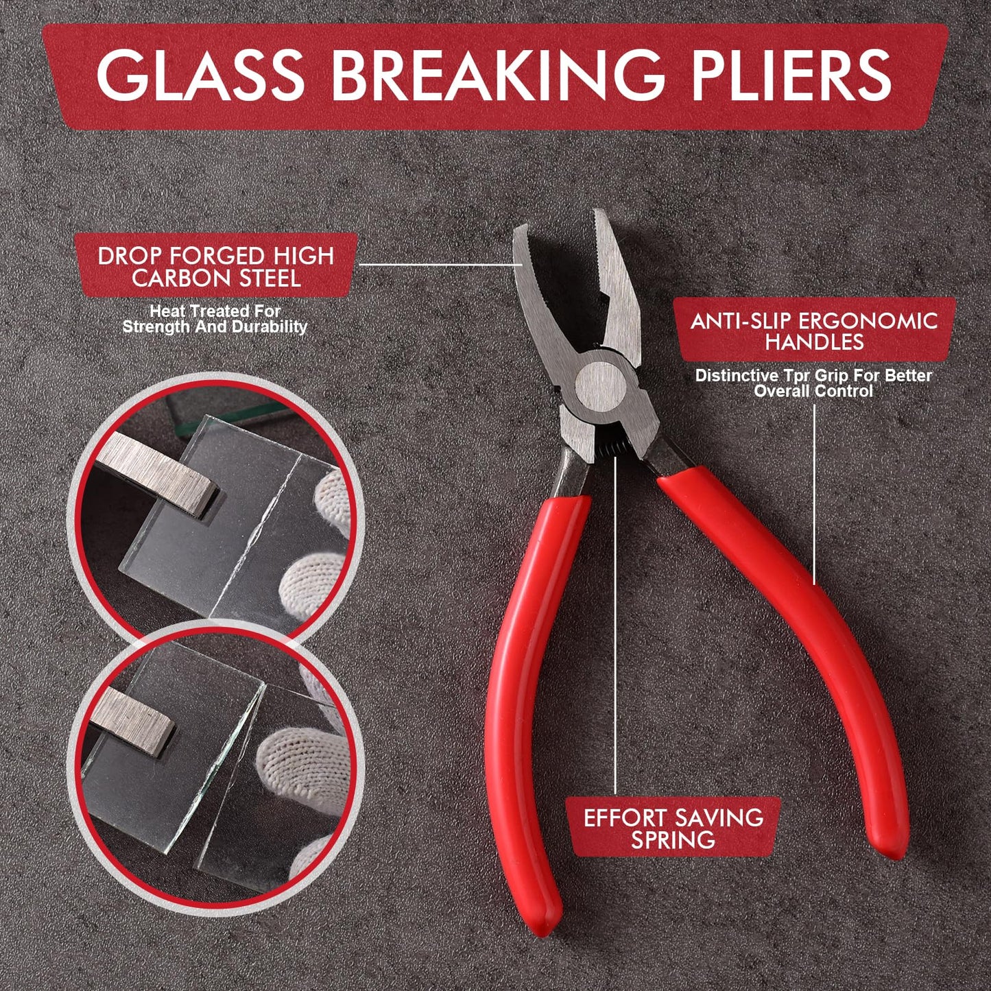 Stained Glass Cutter, Glass Cutting Tool with Tile Nippers for Stained Glass Tiles Mosaic Cutting