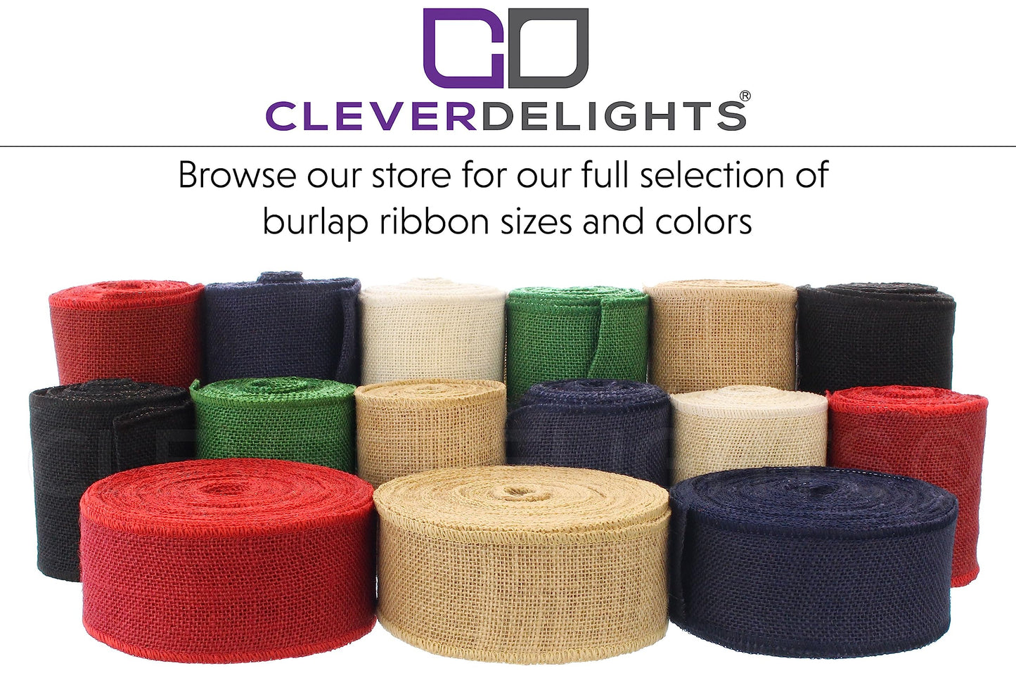 CleverDelights 6" Ivory Burlap Ribbon - Wired Edges - 10 Yards - Jute Burlap Fabric Ribbon