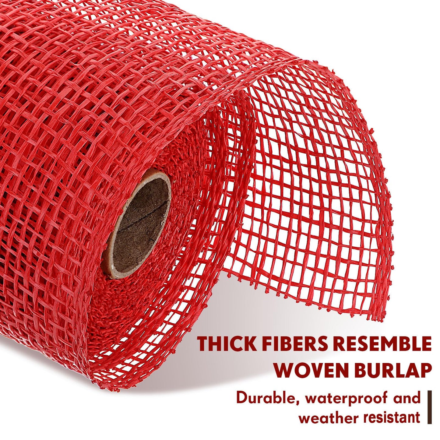 Chuangdi 3 Rolls Poly Burlap Deco Mesh 10 Inch Black White Red Deco Poly Decorative Mesh Ribbon Wrapping Ribbon Rolls for Home Door Wreath Decoration DIY Crafts Making