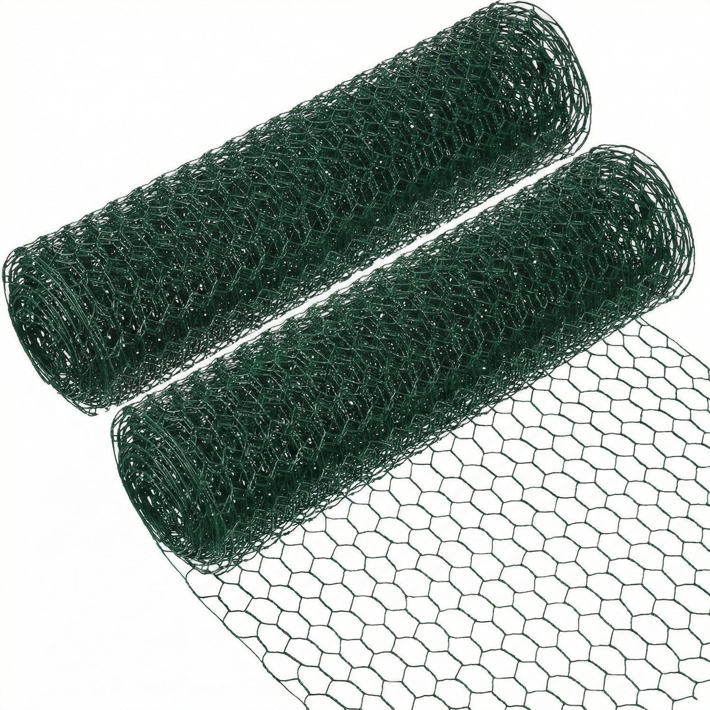 SATINIOR 2 Sheets Chicken Wire Frame Mesh for Floral Arrangements Fence Garden Poultry Netting Galvanized Hexagonal Metal Chicken Wire Fencing Roll for Craft Work Garden(23.6 x 157.4 Inches,Green)