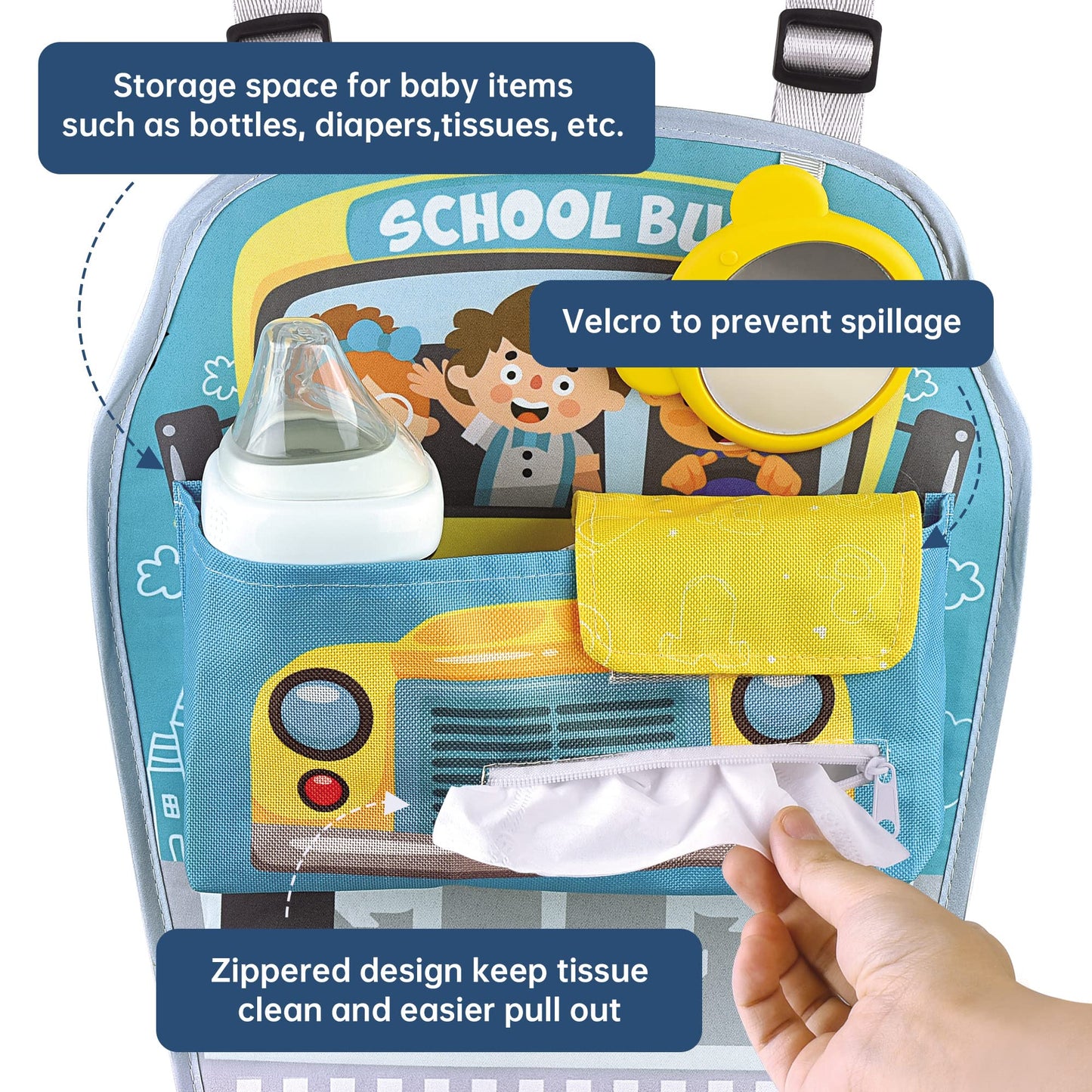 Caterbee Baby car seat Toys with Steering Wheel Center for Long Journeys (Car)