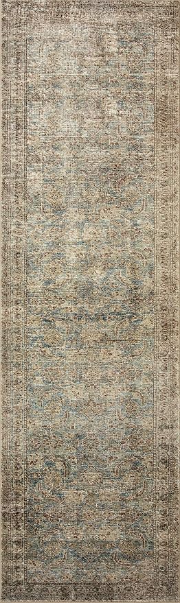 Loloi Amber Lewis Morgan Collection MOG-04 Sea/Sage 2'-3" x 7'-6" 38" Thick Runner Rug feat. CloudPile, Neutral, Room Décor, Vintage Inspired, Livingroom, Bedroom, Dining Area