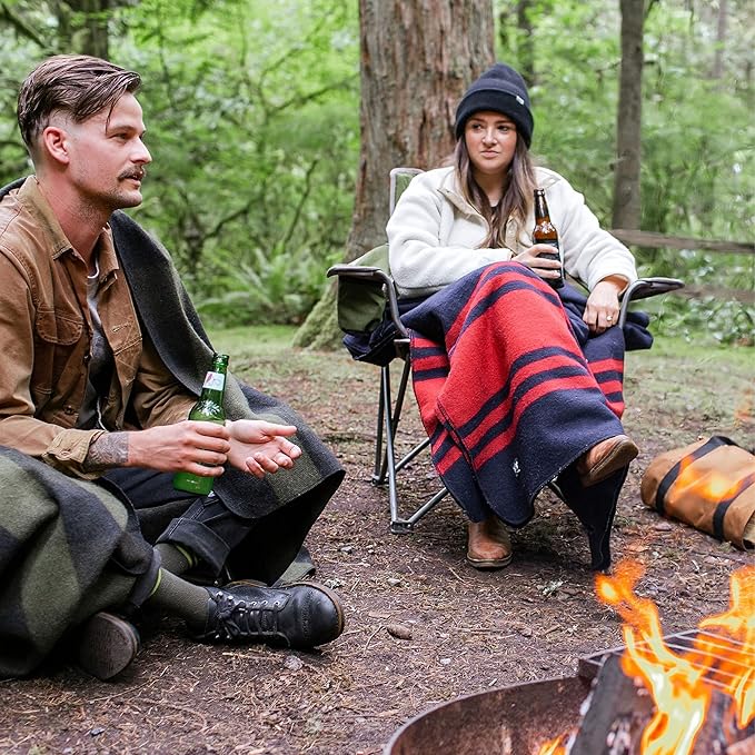Arcturus Military Wool Blanket - Warm, Thick, Washable - Great for Outdoors, Camping, Stadium Blanket, Picnics, Travel - Car & Bushcraft Survival Kits, Large 64in x 88in 4.5 lb