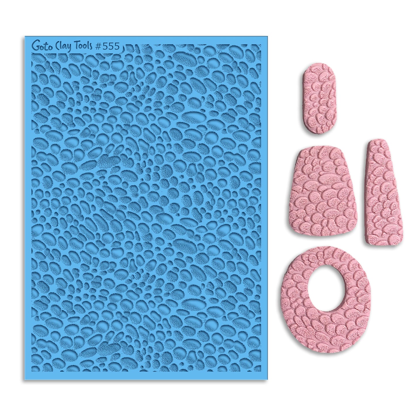 GOTO CLAY TOOLS Pebbles Texture Sheets for Polymer Clay, Achieves the Same Texture as a Polymer Clay Roller, Stone wall Texture mat for Polymer Clay – TM-555