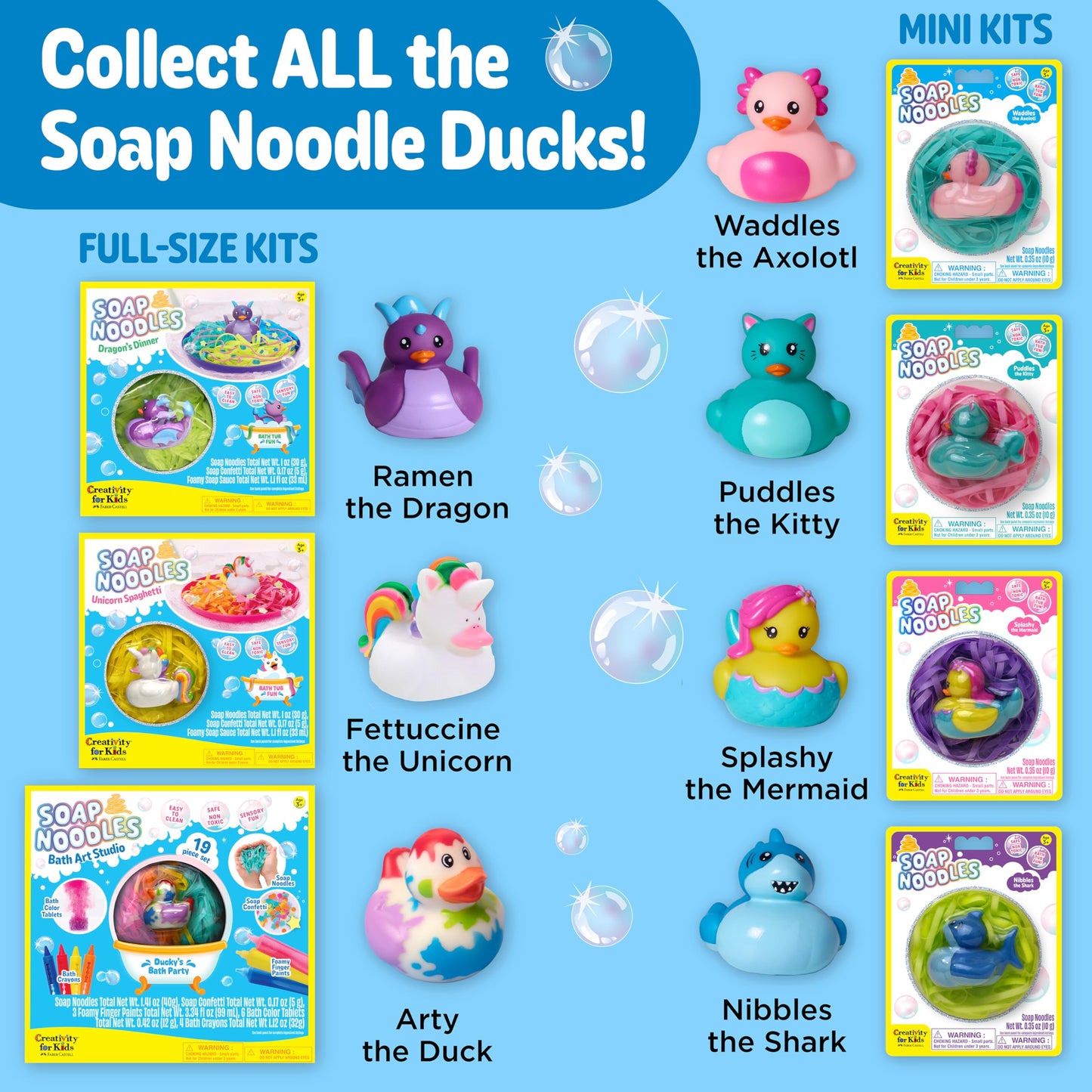 Creativity for Kids Soap Noodles Dragon’s Dinner Bath Set | Sensory Bath Toys for Kids | Mix, Layer & Play with Colorful Soap Noodles, Foamy Soap Sauce & Confetti (Ages 3+)