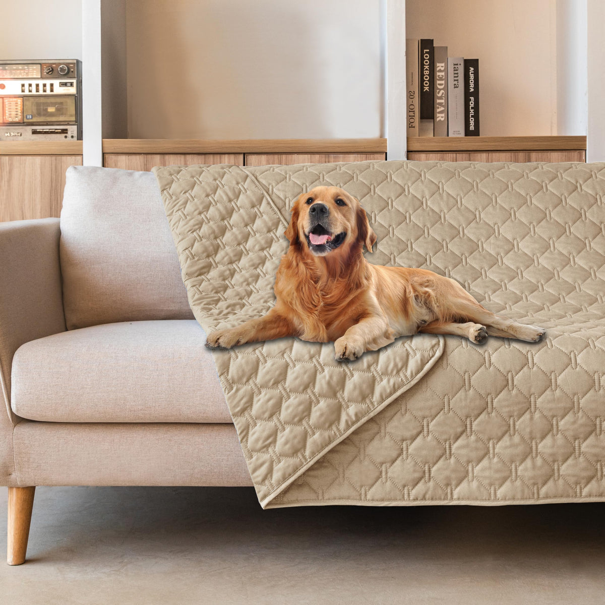 gogobunny Waterproof Dog Blankets for Large Dogs, Pet Bed Cover Breathable