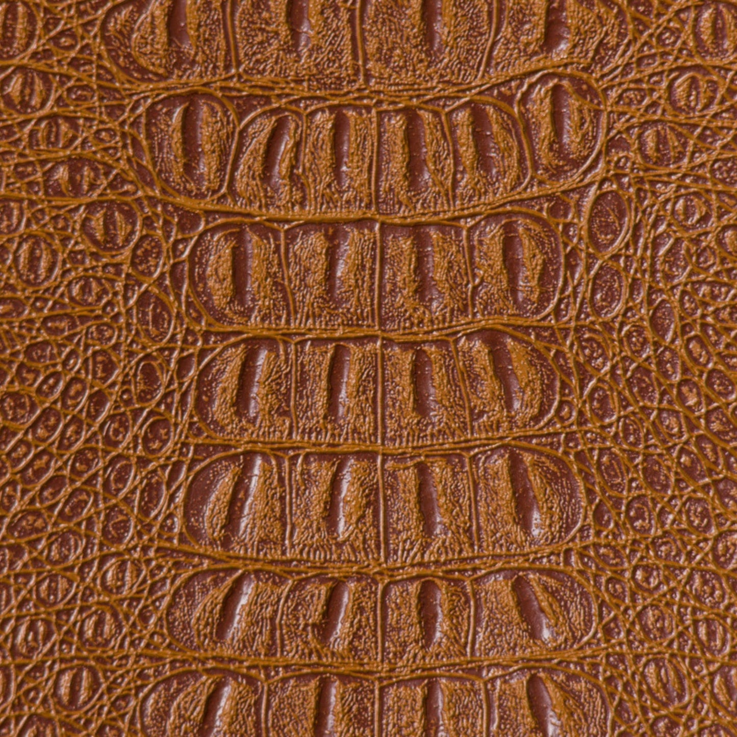 Alligator Fabric, Soft Textured Crocodile Vinyl Faux Leather, Gator Skin Embossed Upholstery DIY Craft and Clips Pleather Sheets – Individual 1 Yard Cut 36”x54” (Saddle)