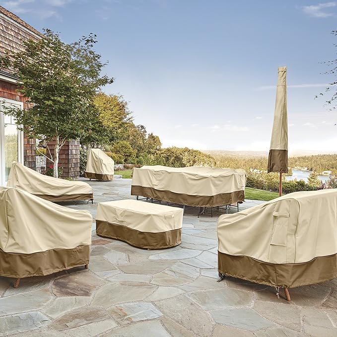 Classic Accessories Veranda Water-Resistant 80 Inch General Purpose Patio Furniture Cover, Outdoor Furniture Cover