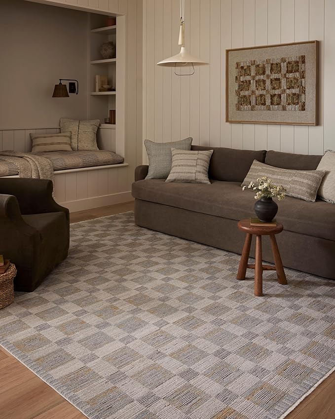 Loloi Amber Lewis Cali Collection CIL-07 Mist/Wheat 7'-10" x 10', .25" Pile Height, Area Rug