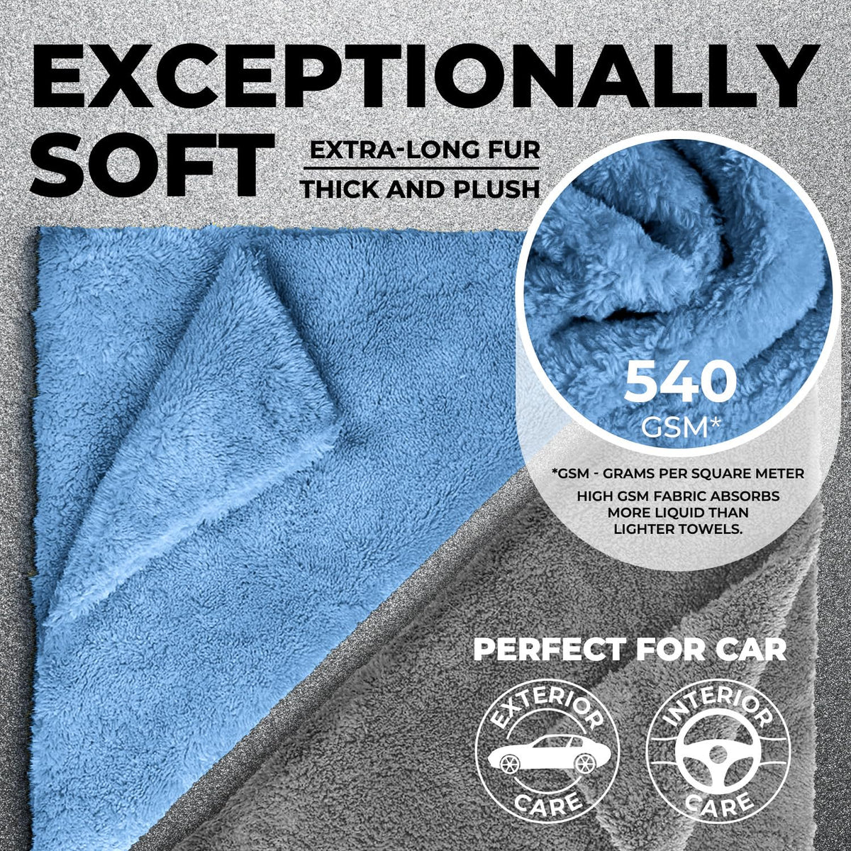 Edgeless Microfiber Car Towels (6 Count)