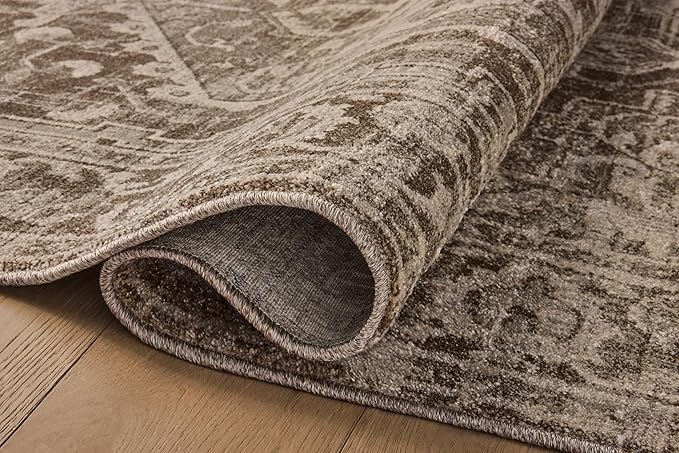 Loloi Magnolia Home by Joanna Gaines Mona Collection MOA-01 Cocoa/Stone 8'-10" x 12' Area Rug