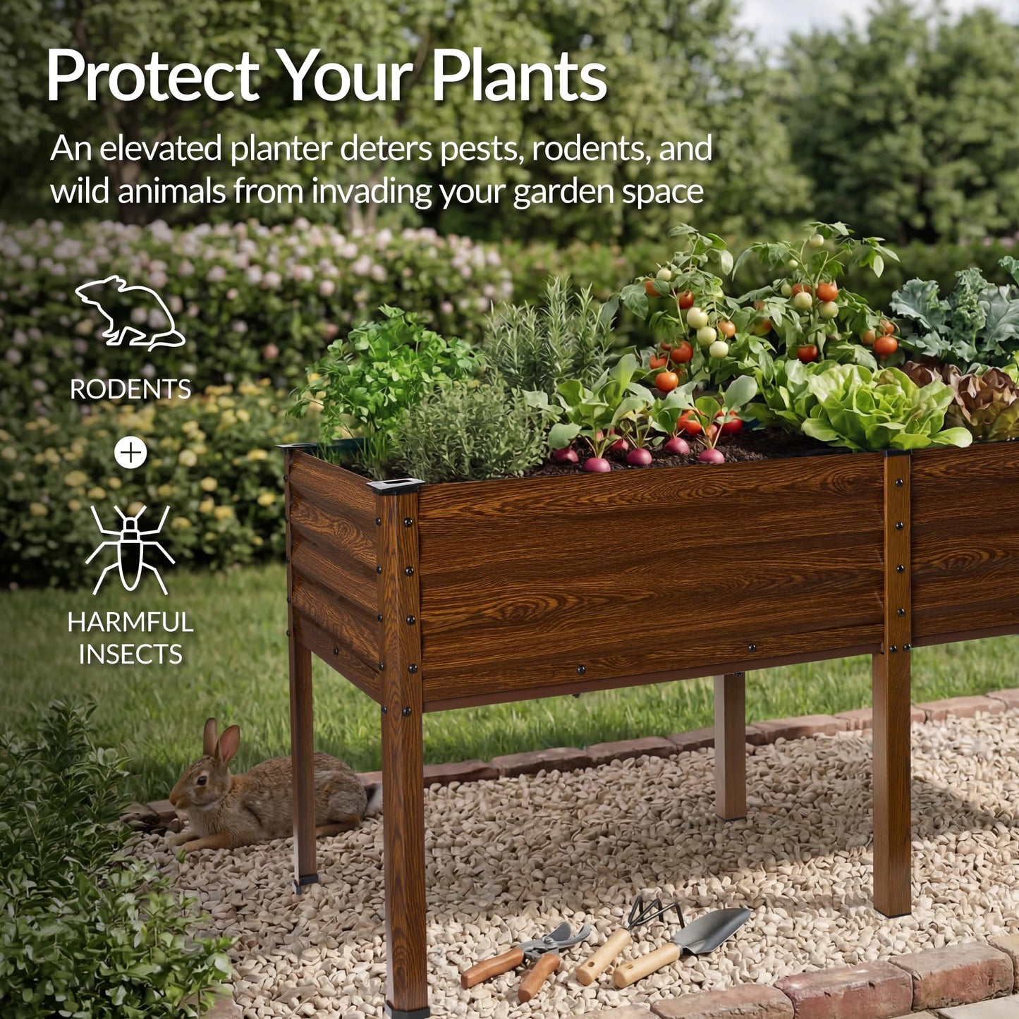 Best Choice Products 72x24x30in Non Toxic Galvanized Raised Garden Bed, Metal Elevated Planter Box, Vegetable Garden, 100% Non Toxic Materials - Wood Grain