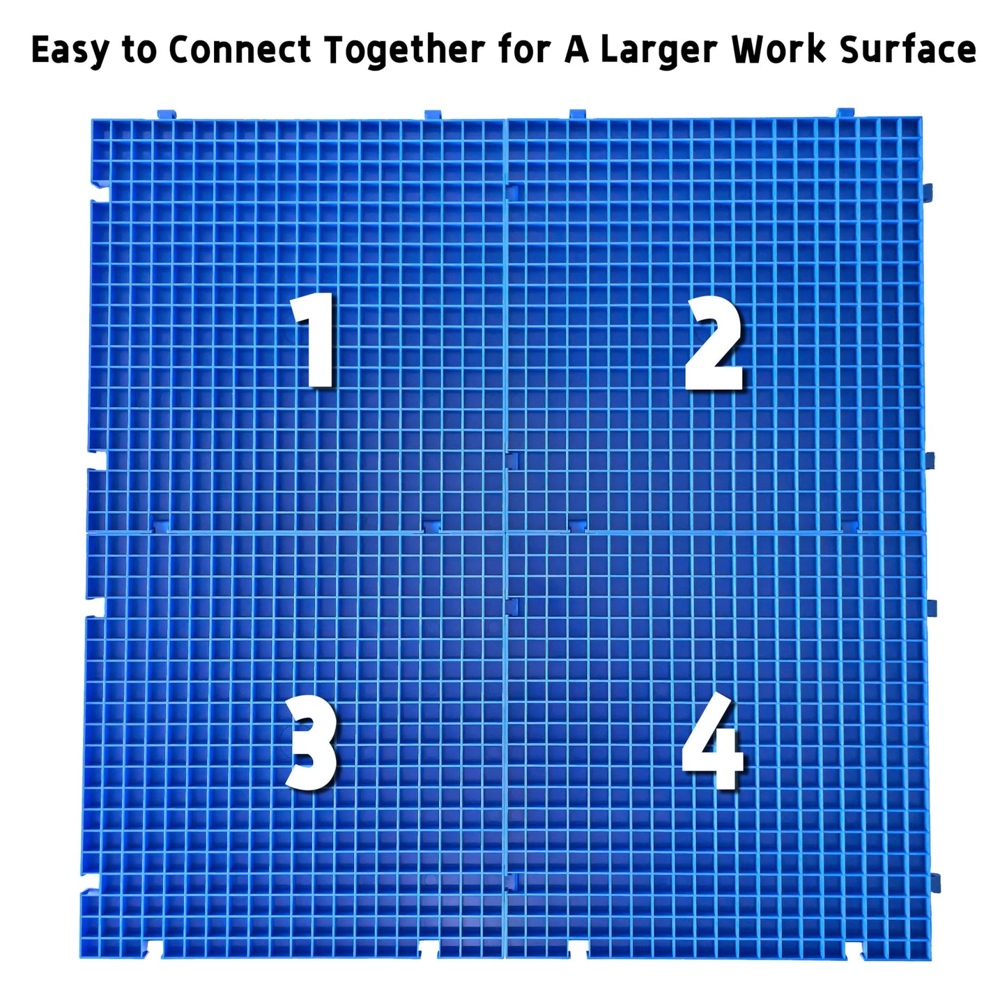 Stained Glass Cutting Mat, Solid Bottom Plastic Grid, Blue, 1 Pack